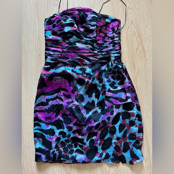 Leopard printed dress size 10, made of 100% silk - Picture 8 of 12